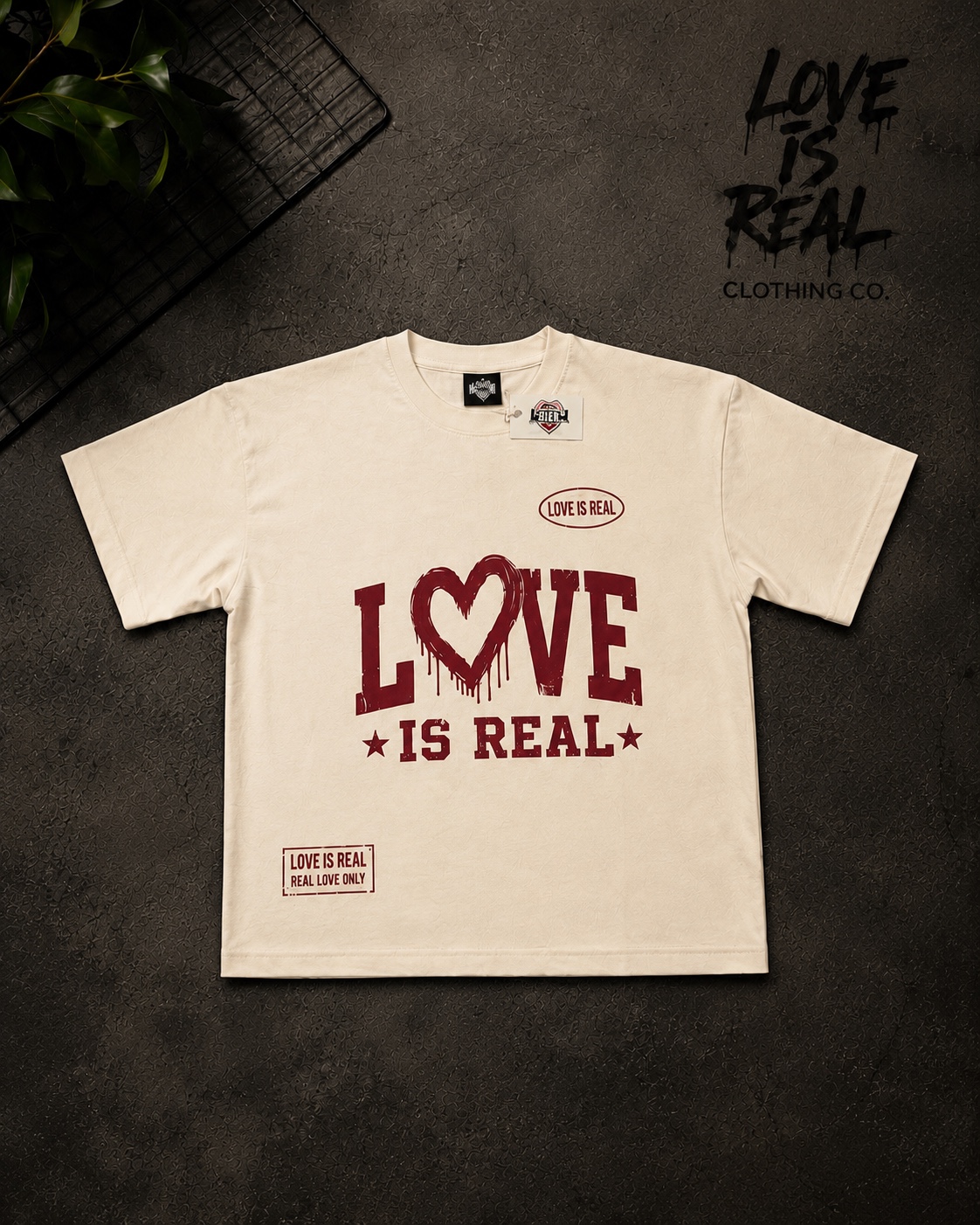 Cream Love Tee by Love Is Real Clothing