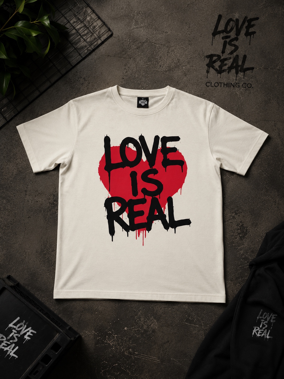 Heart Graphic Tee by Love Is Real Clothing
