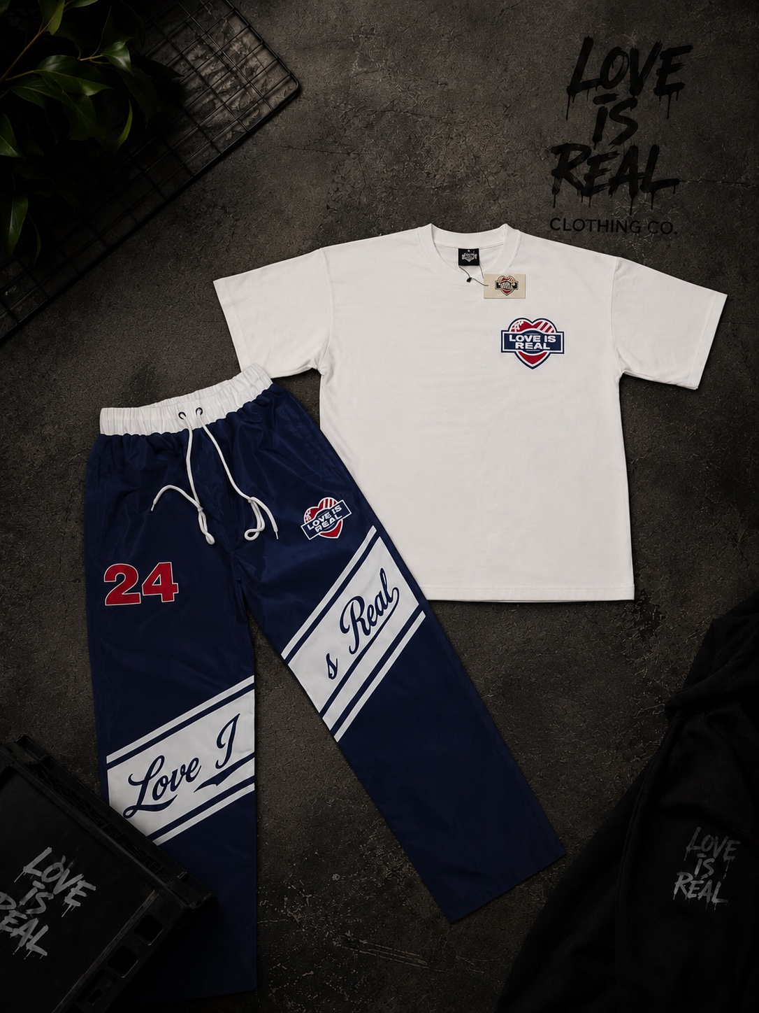 Varsity Track Set by Love Is Real Clothing